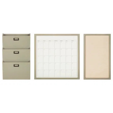 3 - Piece Wall Mounted Organizer Command Center Set | Wayfair North America