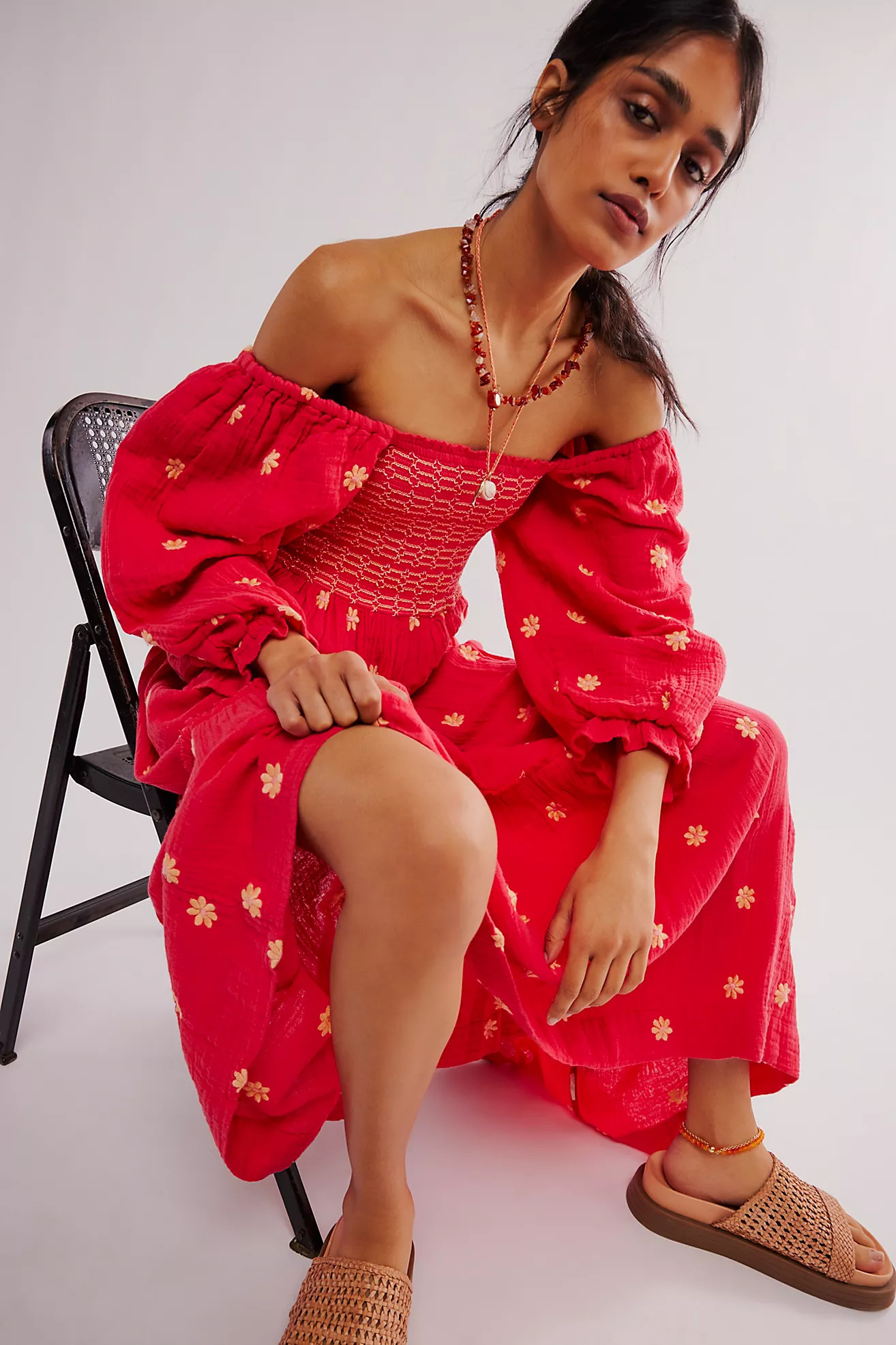 Dahlia Embroidered Maxi Dress | Free People (Global - UK&FR Excluded)