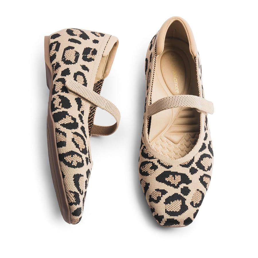 Mary Jane - Zapatos planos para mujer con soporte de arco y tacón de cuña baja oculto, cómodos... | Amazon (US)