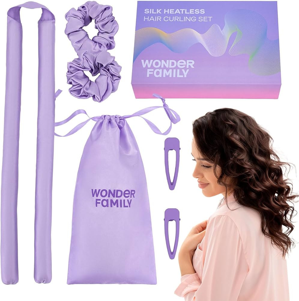 Silk Heatless Curling Rod Headband - Premium Heatless Curls Overnight in Gift Box, Valentines Gif... | Amazon (US)