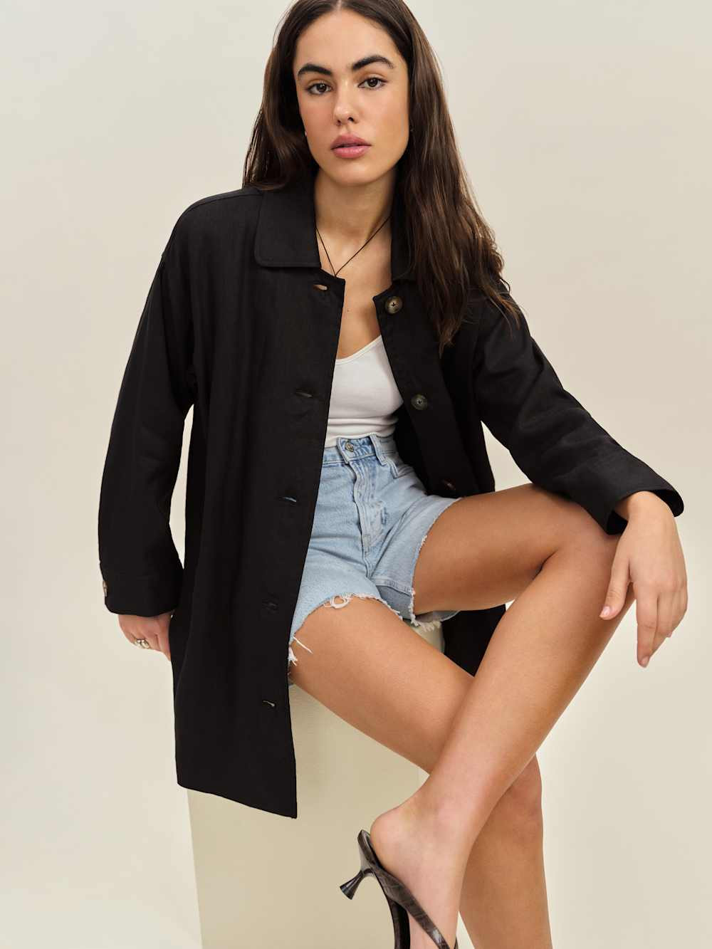 Irene Linen Jacket | Reformation (Global)