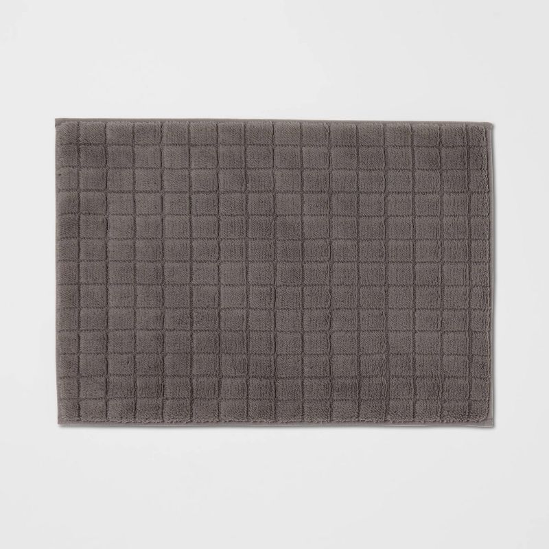 17"x24" Velveteen Grid Memory Foam Bath Rug - Room Essentials™ | Target