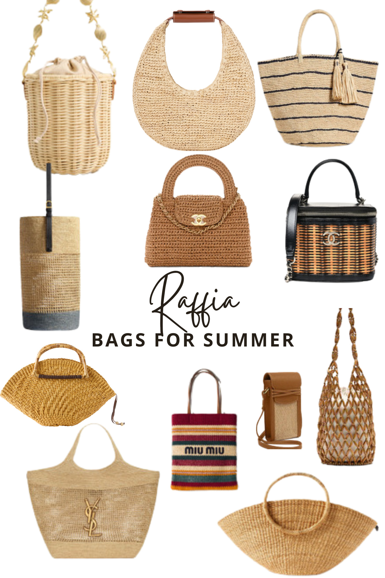 the cutest raffia bags for summer 

 