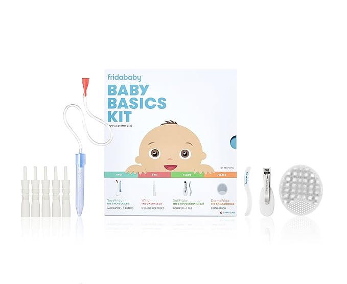 Frida Baby Baby Basics Kit|Includes NoseFrida, NailFrida, Windi, DermaFrida + Silicone Carry Case | Amazon (US)