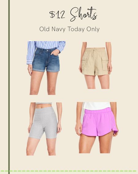 $12 shorts at old navy 
Today only 

#LTKsalealert #LTKfindsunder50 #LTKSeasonal