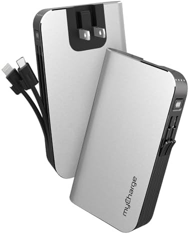 myCharge Portable Charger with Wall Plug – 10050mAh Fast Charging – Power Bank for iPhone, Sa... | Amazon (US)