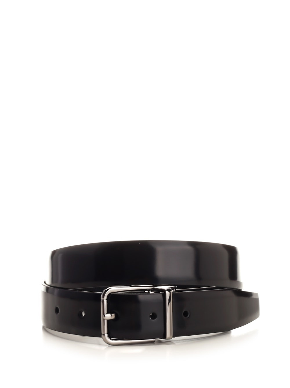 Dolce & Gabbana Glossy Black Belt | Italist.com US