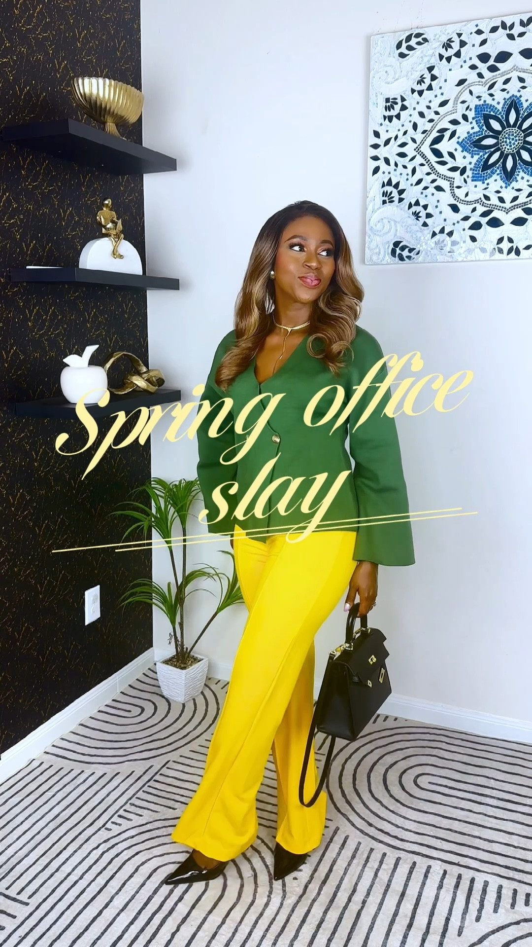 Who said bright colors can’t be classy?💛💚
This chic green blazer paired with vibrant yellow trousers is giving confident, polished, and powerful.

#fashioninspo #outfitideas #styleinspiration #chicstyle #colorblocking

green blazer, yellow pants outfit, color blocking outfit, bold fashion, elevated everyday style, chic outfit ideas, spring outfit inspiration, summer outfit ideas, classy bold outfits