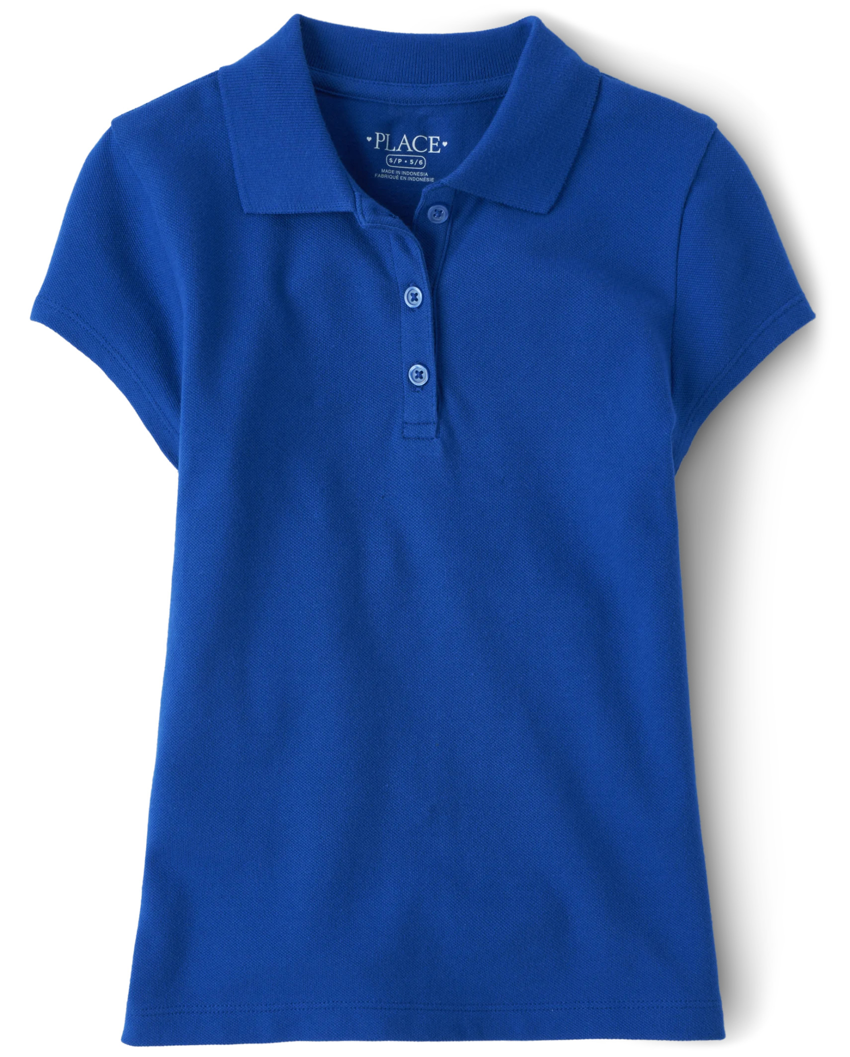 Girls Uniform Pique Polo - renew blue | The Children's Place
