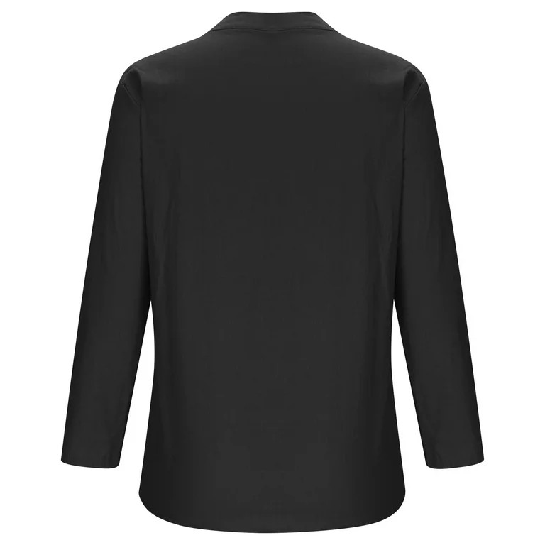 Plus Size Summer T Shirts for Women Long Sleeve Cotton Polyester Oversized Long Tops 1/2 Button B... | Walmart (US)