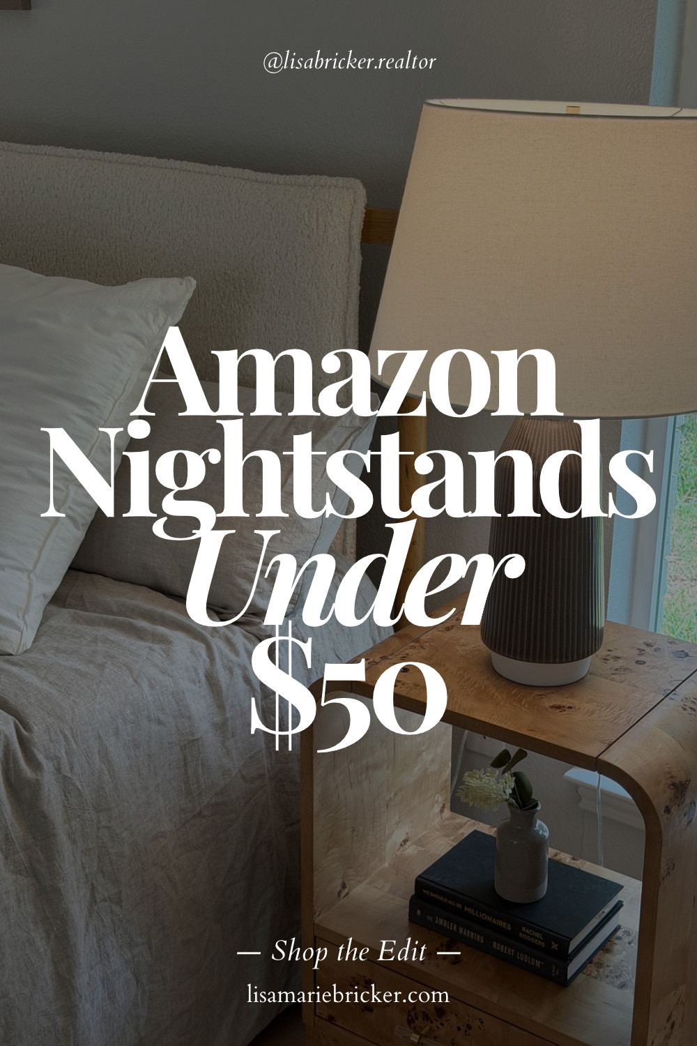 Amazon nightstands under $50 that look way more expensive than they are. These affordable bedside tables are perfect for creating an elevated bedroom on a budget, with options for modern, organic modern, farmhouse, neutral, minimalist, and designer-inspired spaces. Shop Amazon nightstands with drawers, storage shelves, wood finishes, small-space designs, and stylish bedside tables that give you the high-end look for less. Perfect for a primary bedroom, guest room, apartment, dorm, or budget bedroom makeover.


#LTKHome #LTKFinds #LTKUnder50 #AmazonFinds #AmazonHome #AmazonHomeFinds #AmazonFurniture #AmazonNightstand #Nightstands #NightstandIdeas #BedsideTable #BedroomFurniture #BedroomDecor #BedroomIdeas #BedroomInspo #AffordableFurniture #FurnitureUnder50 #AmazonUnder50 #BudgetHomeDecor #DesignerLookForLess #LuxuryForLess #OrganicModern #NeutralBedroom #CozyBedroom #SmallBedroomIdeas #ApartmentDecor #HomeDecor #HomeFinds #AffordableHomeDecor #BedroomMakeover 

 #LTKHome #LTKSaleAlert