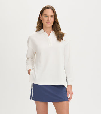 Performance Textured Polo Pullover | Renwick