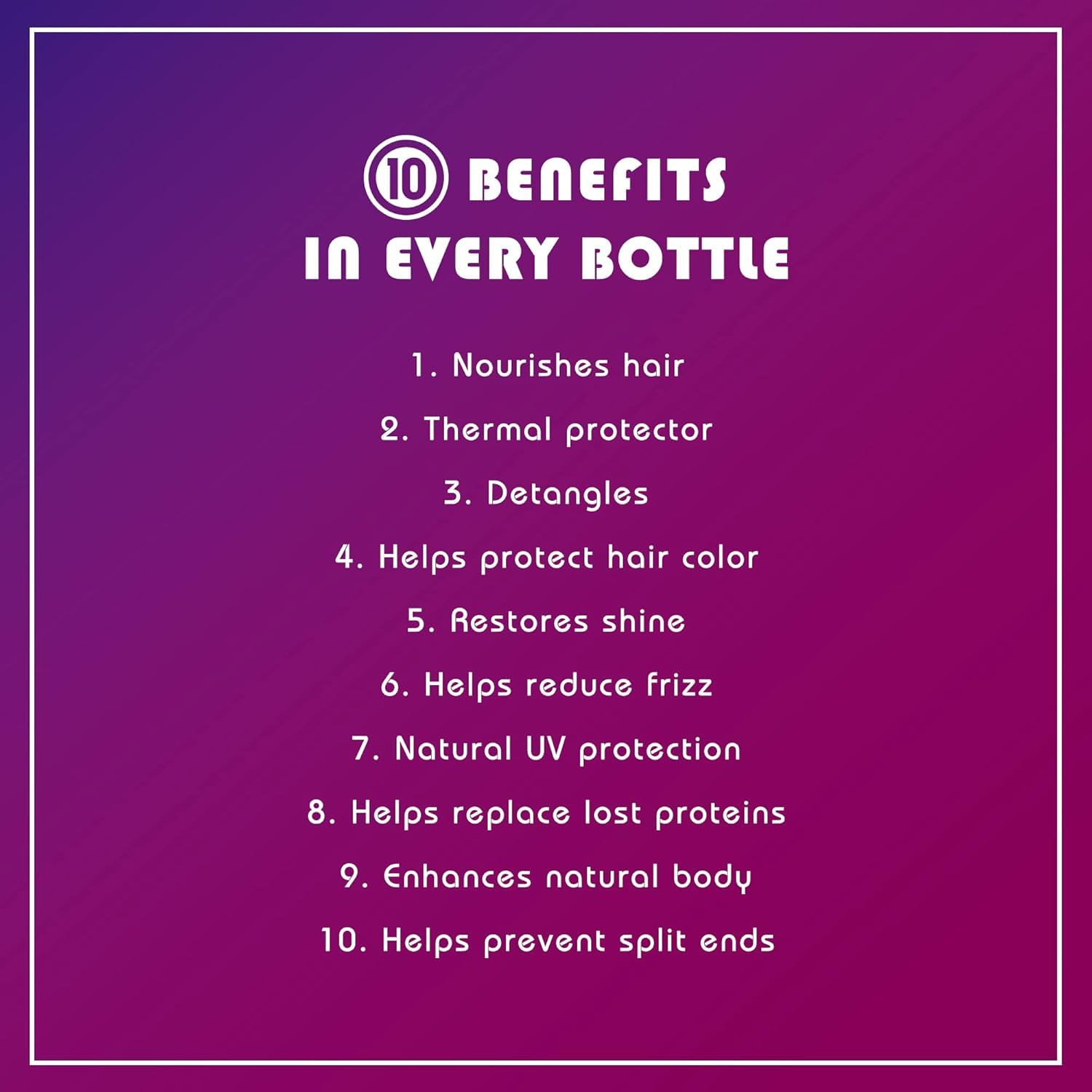 It's a 10 Haircare Miracle Leave-In product, 10 fl. oz. | Amazon (US)