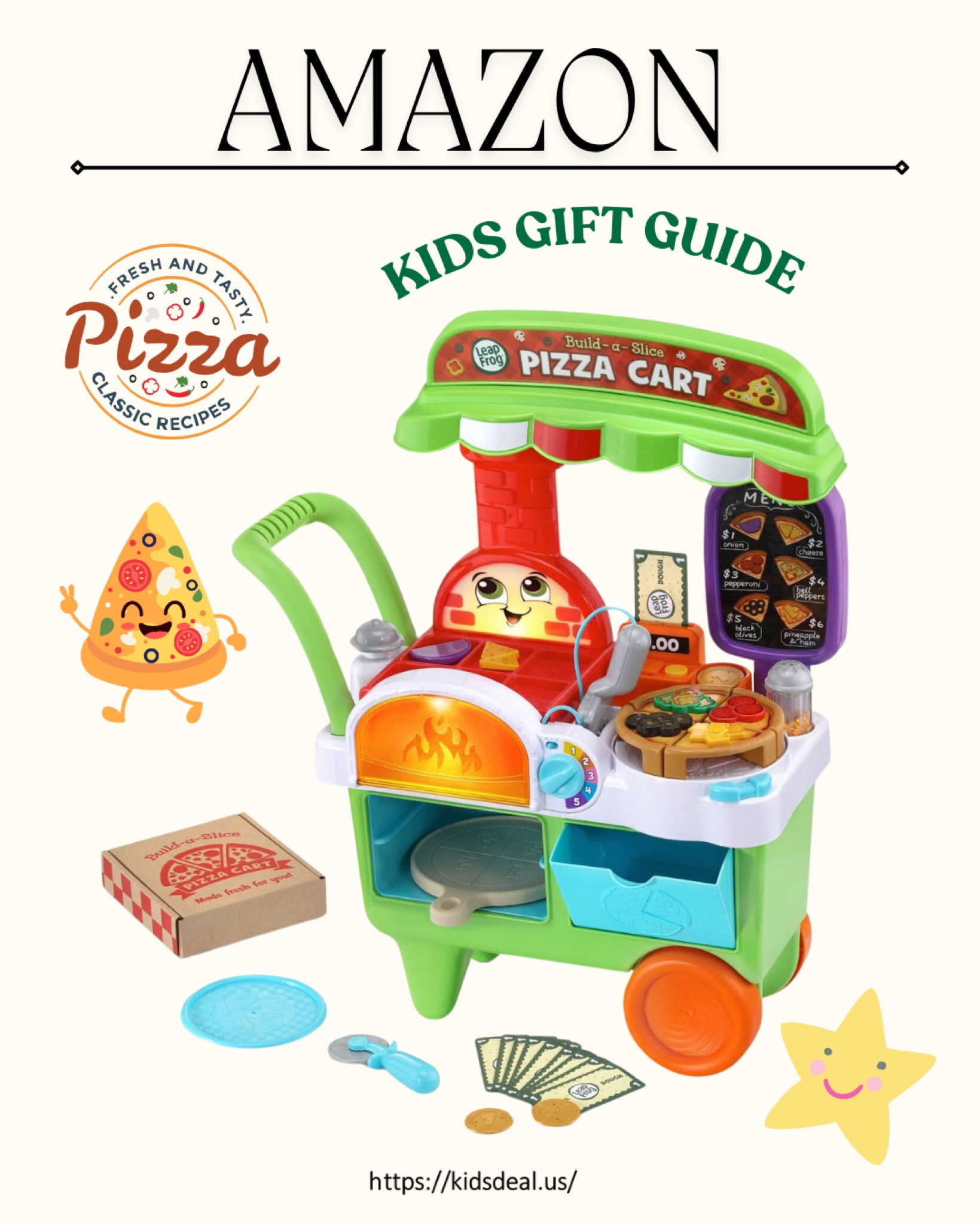 LeapFrog Build-a-Slice Pizza Cart 

Under $28 now!!!💥44%off💥

My kiddos loved this toy. It is super cute.It has a bell for "Customers" when pizza is ready.

#kids toy #leapfrog #kids gift  

#LTKBaby #LTKFindsUnder50 #LTKKids #LTKSaleAlert