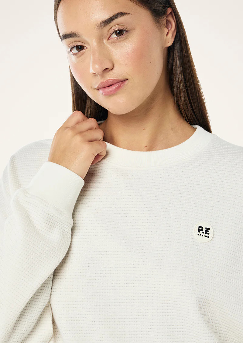 PRINTEMPS WAFFLE SWEAT IN WHISPER WHITE | P.E Nation AU