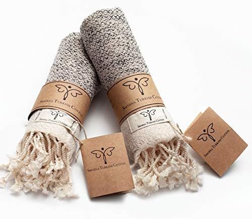 Smyrna Original Turkish Hand Towels Set of 2 | 100% Cotton, 16 x 40 Inches | Decorative Bathroom ... | Amazon (US)