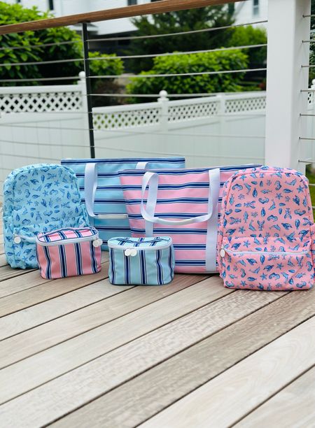 Heading to the pool in TRVL Design: Cabana Totes, Kit Cases, Backpack in beach buddies print, colors available for all Coral and Aqua. 

#LTKswim #LTKGiftGuide #LTKSeasonal