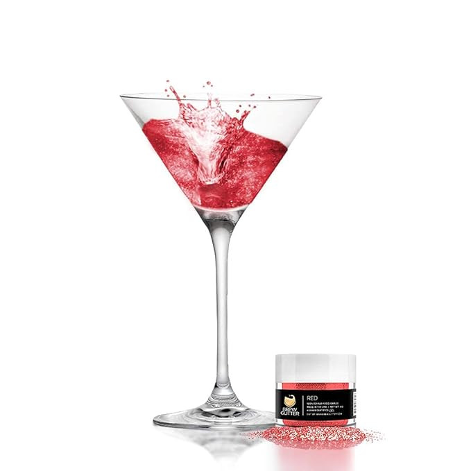 Red BREW GLITTER Edible Glitter For Drinks, Cocktails, Beer, Garnish Glitter & Beverages | KOSHER... | Amazon (US)