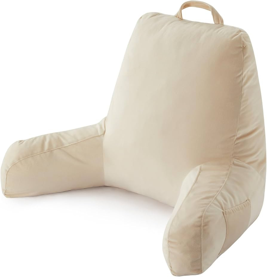 RRPETHOME Reading Pillow for Bed Adult, Back Support Pillow with Arms, Back Rest Pillow for Sitti... | Amazon (US)