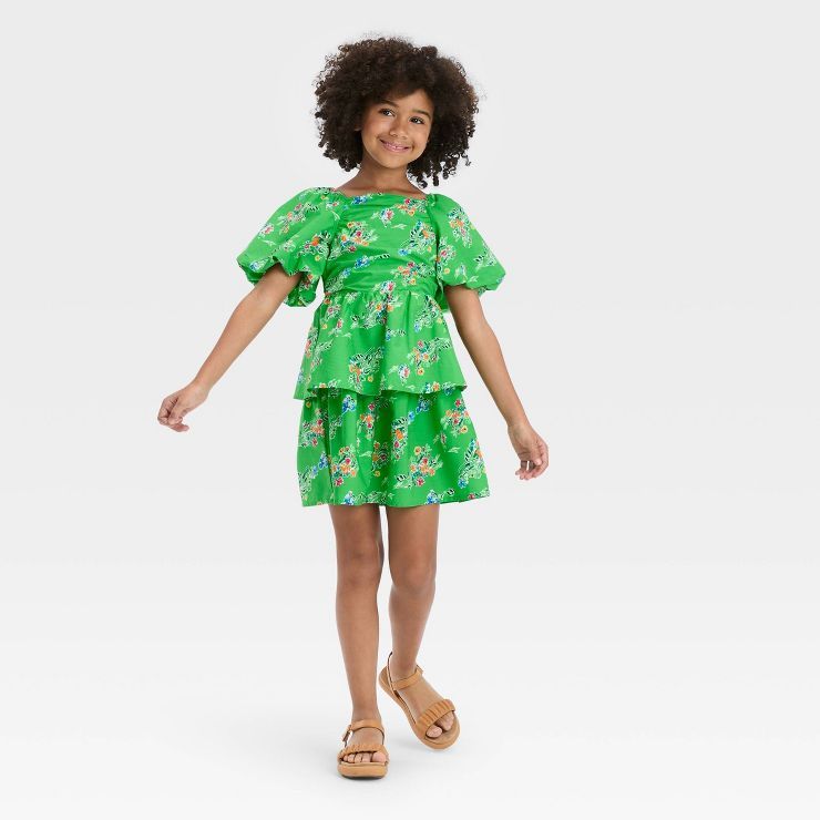 Girls' Bubble Sleeve Mini Dress - Cat & Jack™ | Target