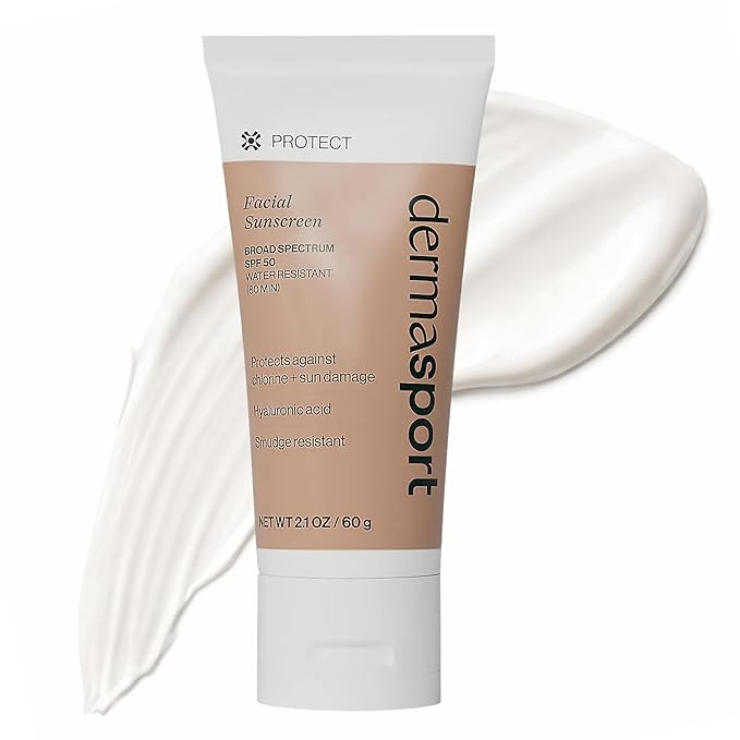Dermasport SPF 50 Sunscreen for Face Lotion for Athletes, Zinc Oxide Hydrating, Non-Greasy, Broad... | Amazon (US)