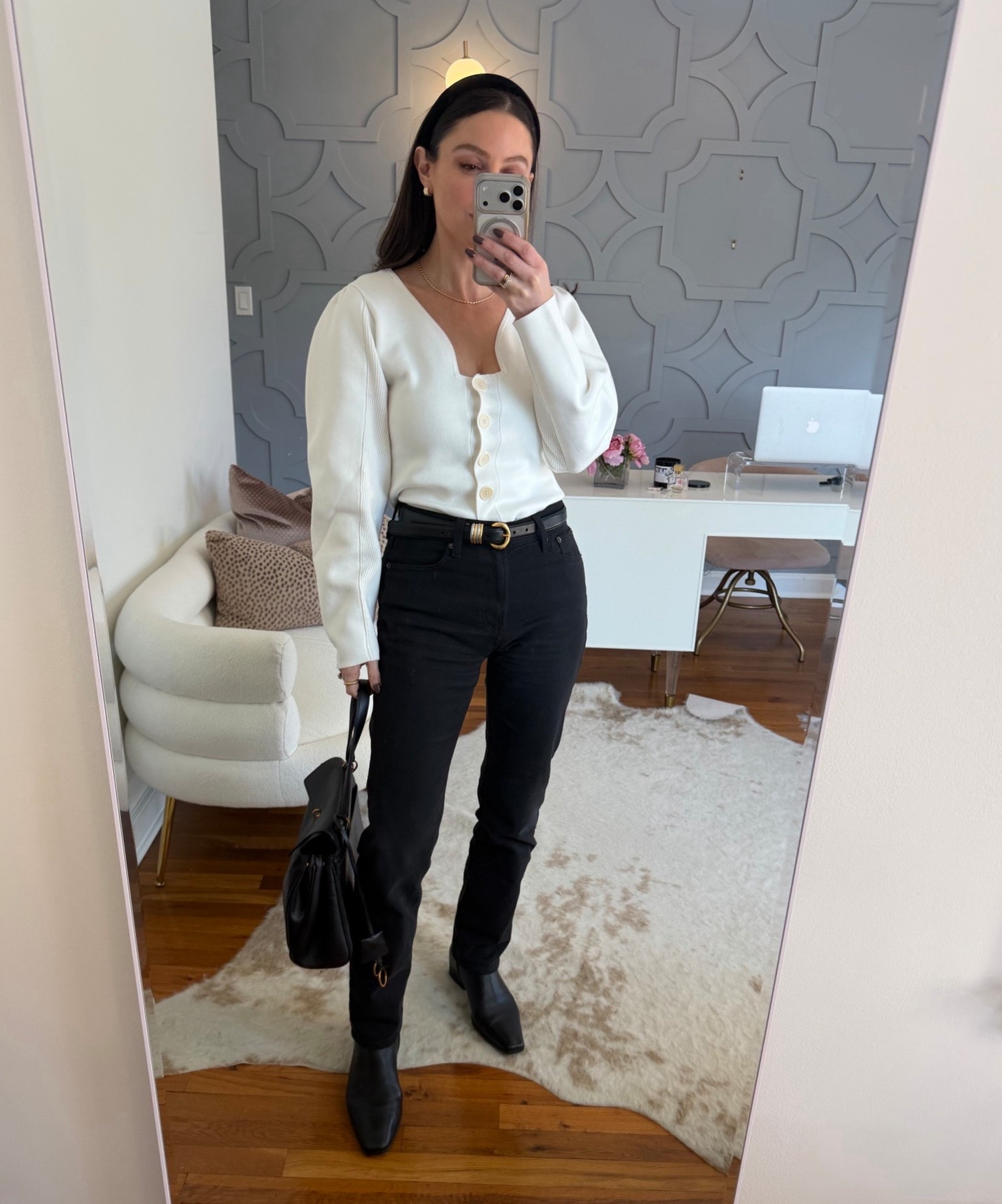 Outfit sizing deets:

Sweater: true to size
Jeans: true to size
Boots: sized up half a size 

#LTKOver40 #LTKootd