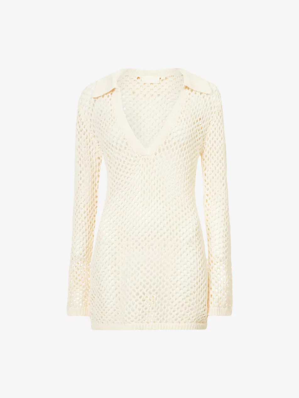 Newport semi-sheer cotton-blend mini dress | Selfridges