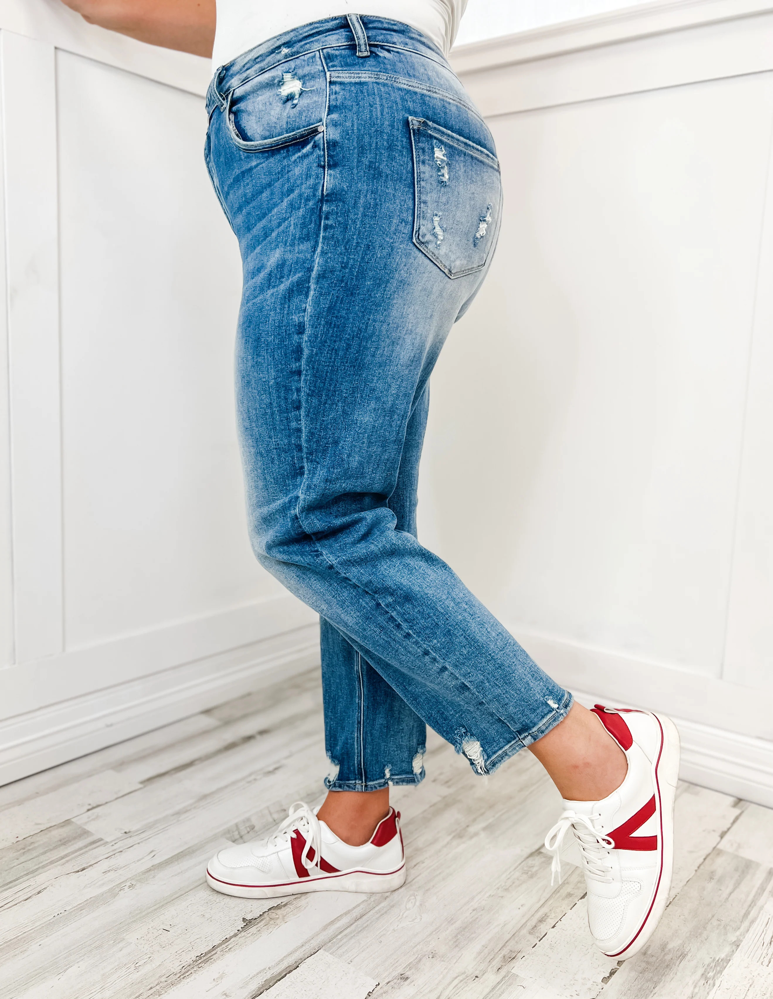 The Nova Risen High Rise Boyfriend Jeans | Emma Lou's Boutique