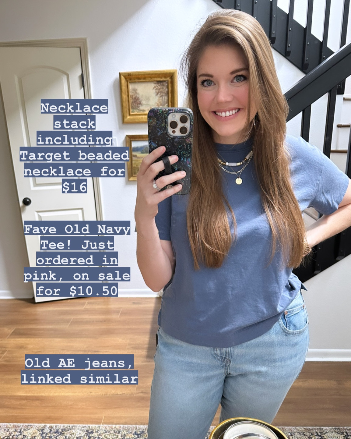 Go to summer outfit! Distressed jeans, vintage crew neck tee, and a fun gold necklace stack. Shirt is on sale for $10, I'm wearing a medium so size down one if you want a similar fit. Jeans are old, so I linked similar! //////
Best tee under $20, best shirt under $20, crew neck tee, crew neck shirt, distressed jeans, Midsize fashion, 90s jeans, necklace stack, target new arrivals, target finds, old navy finds, travel outfit, spring outfit, best jeans under $100, best crewneck under $20, best basic tee, go to outfit, easy outfit, capsule wardrobe 

#LTKsalealert #LTKcurves #LTKstyletip