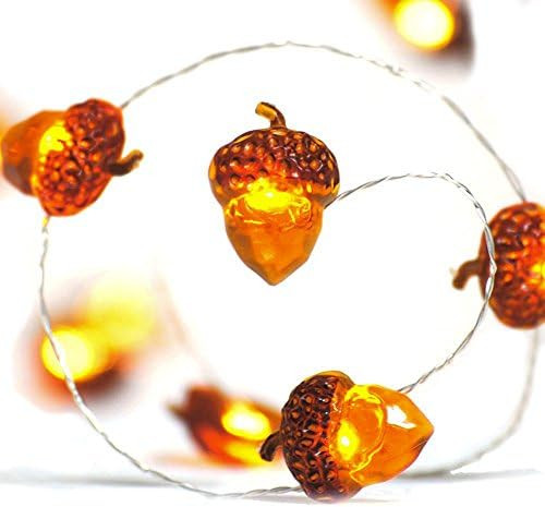 BOHON LED String Lights 40 LEDs Acorn Lights String Battery Powered 10ft Fairy Lights with Remote... | Amazon (US)