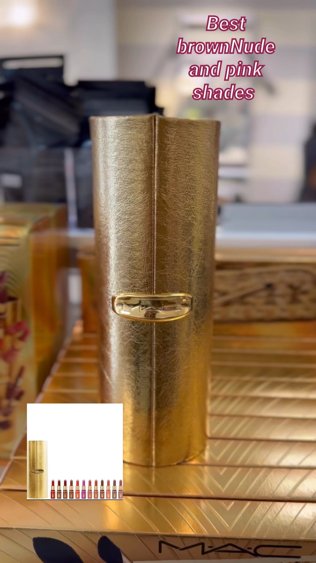 The most gorgeous gold carry case with 12 epic lipsticks in the most gorgeous nude, brown and pink shades 

#LTKBeauty