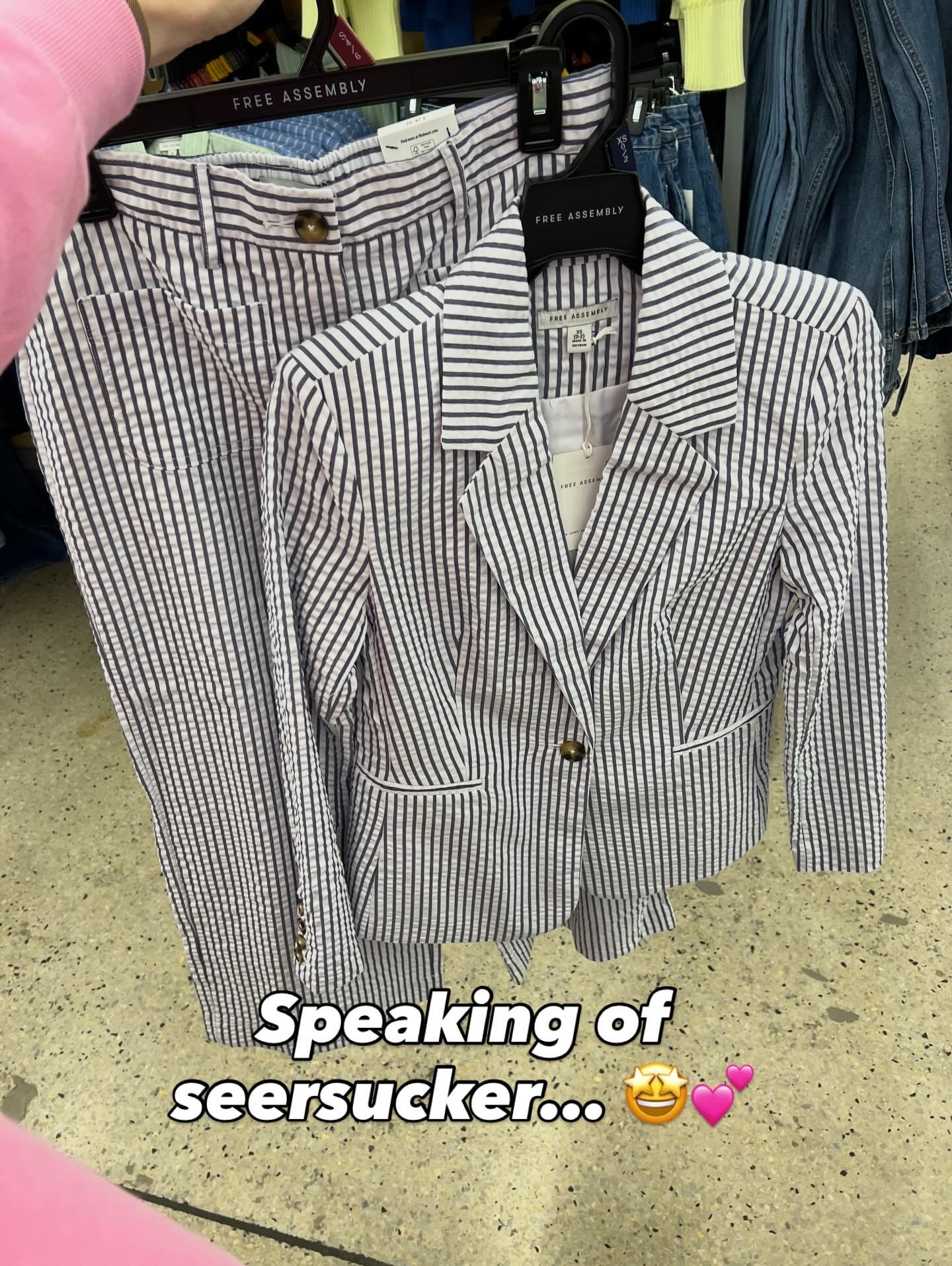 Seersucker blazer and pants at Walmart! 