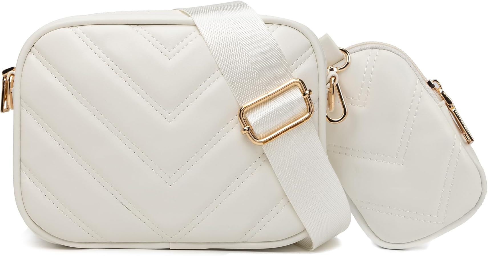 Small Quilted Crossbody Bags for Women Stylish Leather Purse Designer Handbag with Coin Pouch for... | Amazon (US)