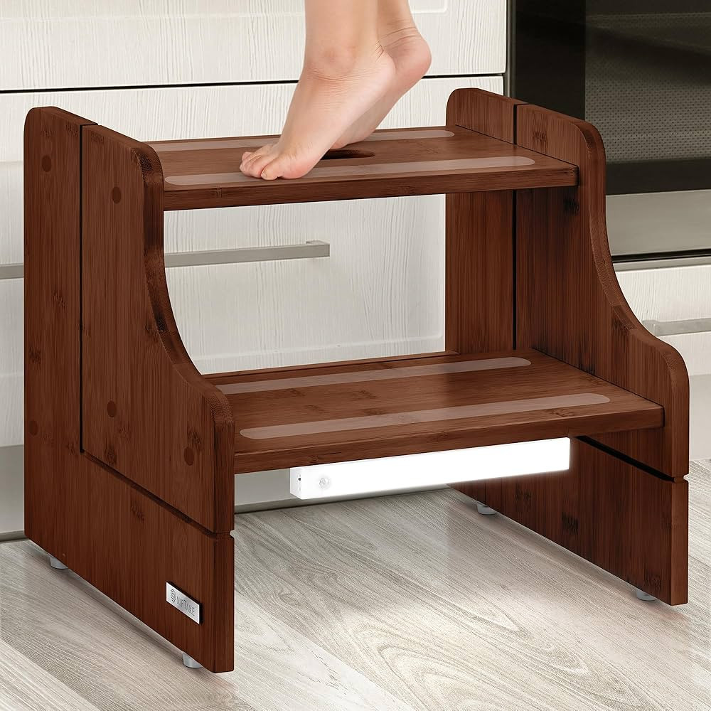 Kids Step Stool, 250lb Capacity - Sturdy, Safe and Durable, Toddler Step Stool for Toddlers, Bamb... | Amazon (US)