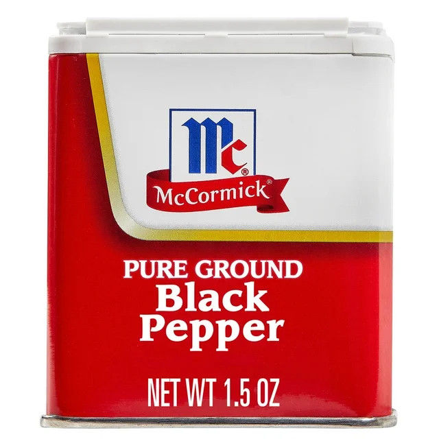 McCormick Non-GMO Kosher Pure Ground Black Pepper, 1.5 oz Can | Walmart (US)