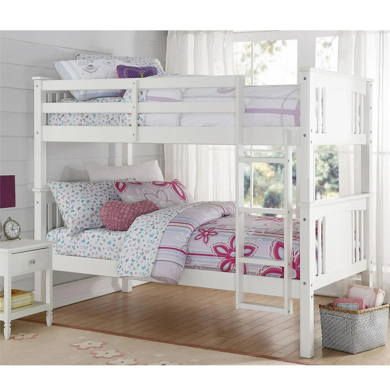 Better Homes and Gardens Flynn Twin Size Bunk Bed for Kids, White | Walmart (US)