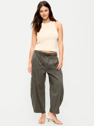 Mid-Rise Pull-On Utility Pants | Old Navy (US)