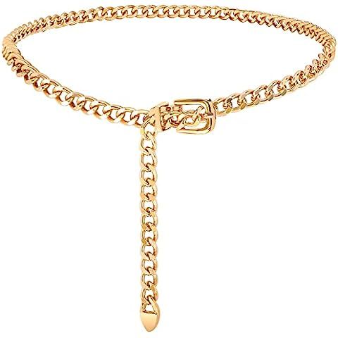 Chain Belt for Women Wasit Chain Belt Chain Chunky Belt Chain Gold Chain Belts | Amazon (US)