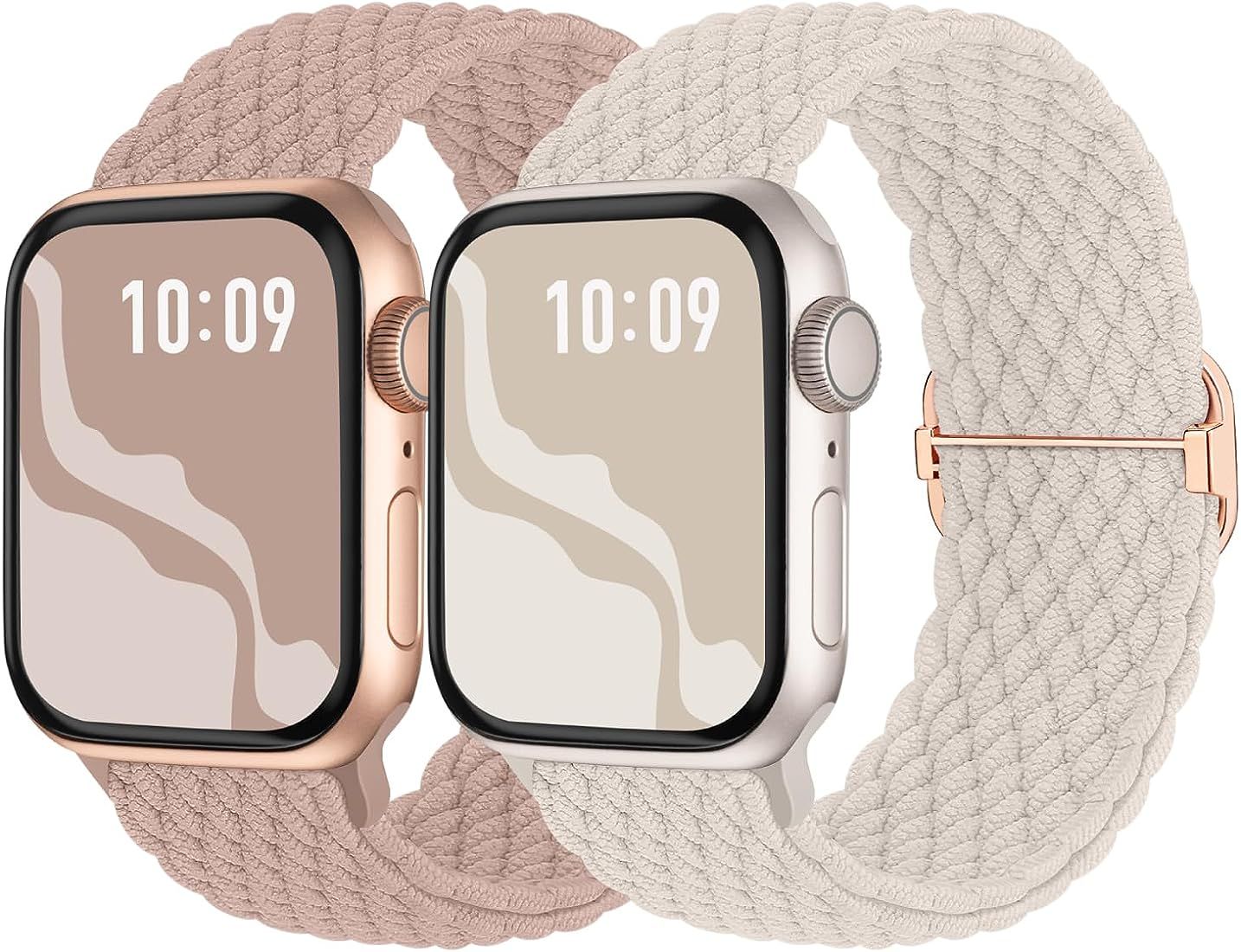 Braided Solo Loop Compatible with Apple Watch Band 38mm 40mm 41mm 42mm 44mm 45mm 49mm, Stretchy Spor | Amazon (US)