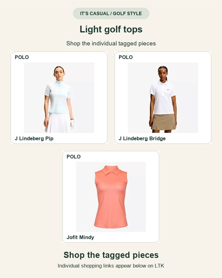 Light golf tops. Shop the exact tagged pieces. Affiliate links: I may earn a commission. Music: Carefree by Kevin MacLeod (incompetech.com). Licensed under CC BY 4.0: https://creativecommons.org/licenses/by/4.0/. Edited to 15 seconds; volume adjusted and fades added. 

 #LTKTravel