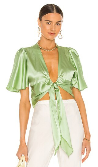 Lanna Blouse in Mint | Revolve Clothing (Global)