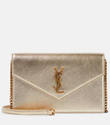 Cassandre envelope metallic leather wallet on chain | Mytheresa (US/CA)
