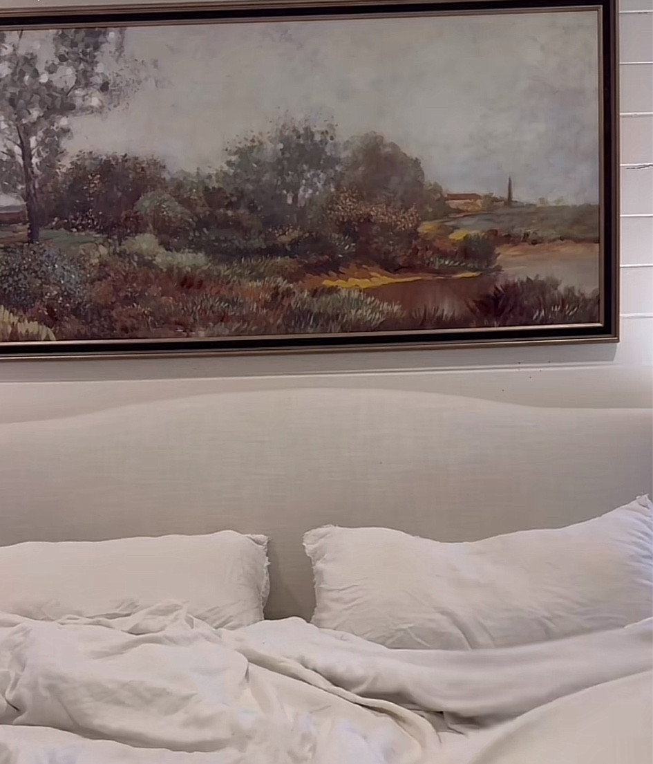 Our bedroom details / bedding favorites! 

Mom and dad, master bedroom, painting, art, over the bed, furniture, bedding, cozy, comfortable, plush, upholstered bed frame, Amazon, Target, Kirkland’s 

#LTKhome #LTKfamily