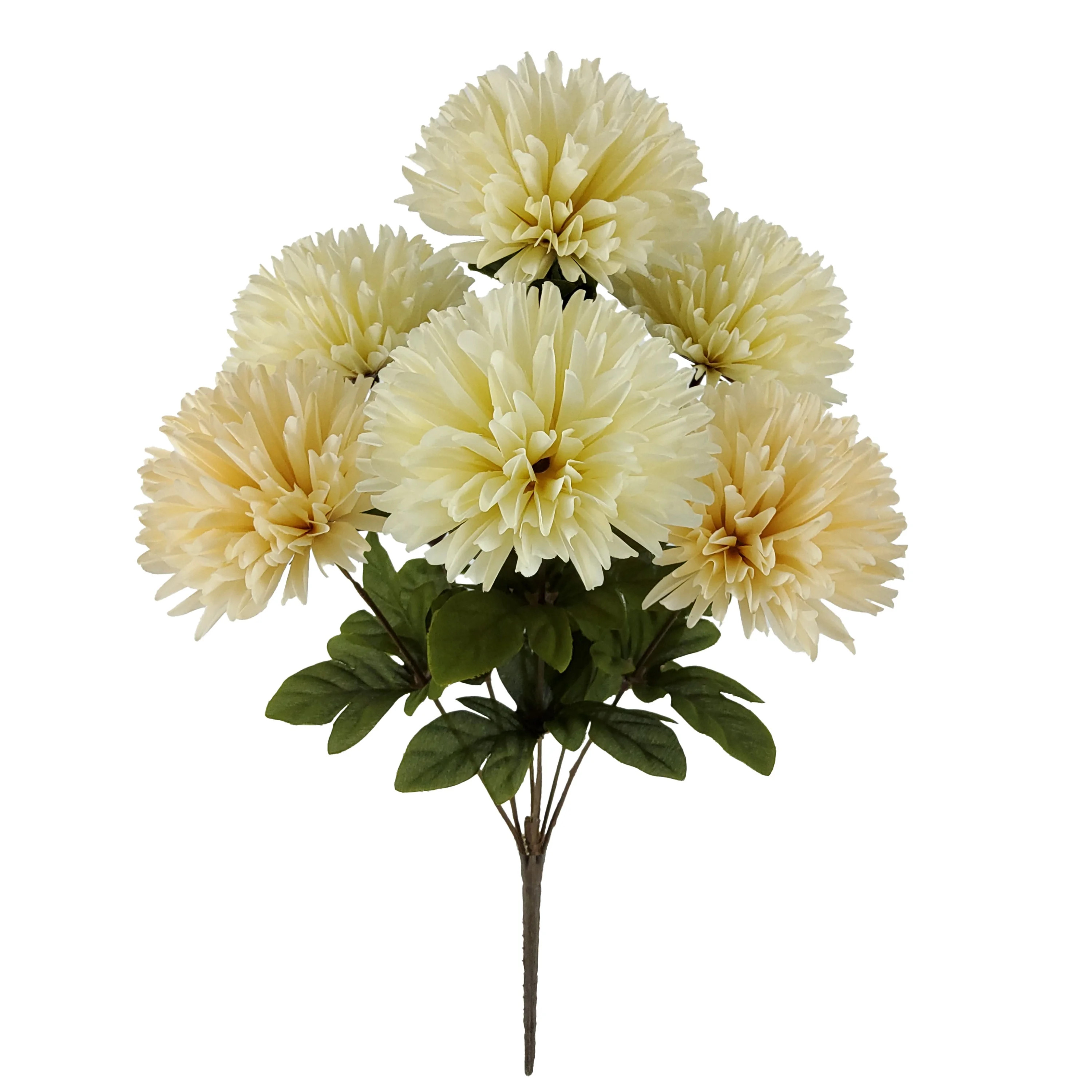Mainstays 7 x 7 x 18'' Indoor Decorative Artificial Cream Mum Bush | Walmart (US)