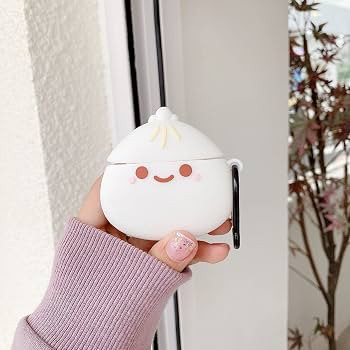 Cute AirPod Pro Case with Keychain Steamed Stuffed Bun Face Design Full Protective Silicone Cover... | Amazon (US)