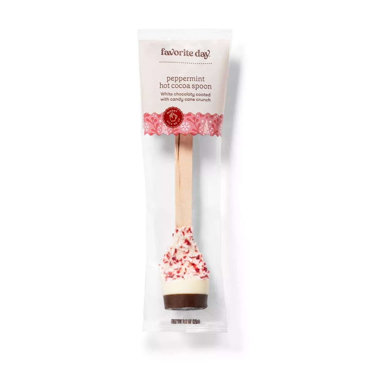 Holiday White Chocolaty Coated with Peppermint Hot Cocoa Spoon - 0.8oz - Favorite Day™ | Target