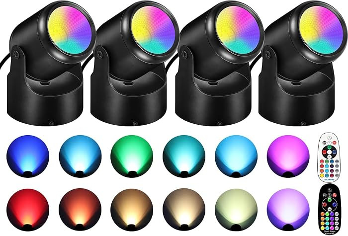 6W RGBW Up Lights Indoor Halloween LED Floor Spotlight with Remote | Amazon (US)