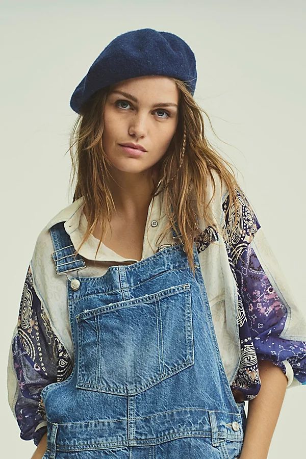 Du Jour Beret by Free People, Navy, One Size | Free People (Global - UK&FR Excluded)