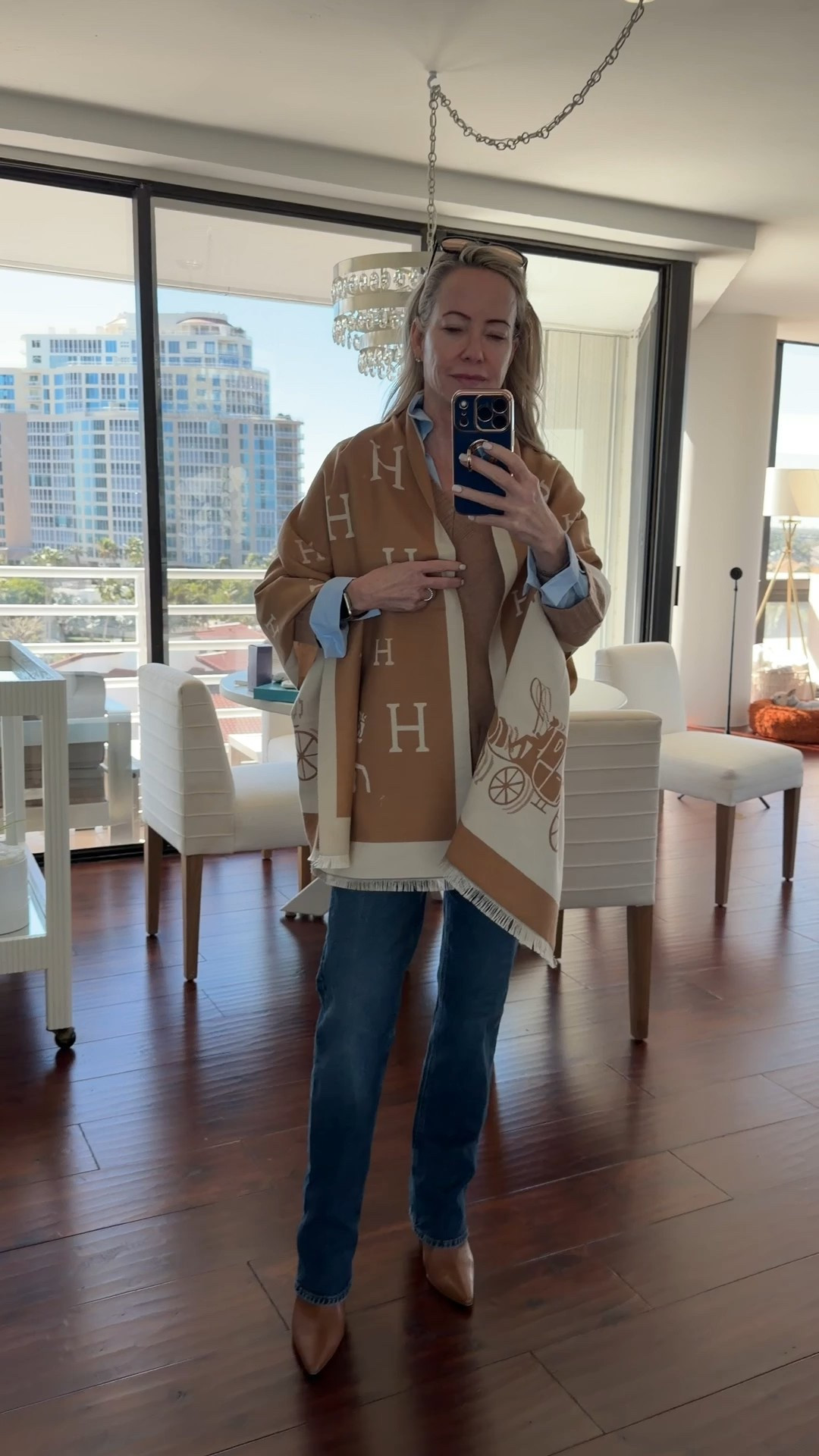 Elevated casual!  This designer inspired scarf, cashmere!

#LTKootd #LTKSeasonal #LTKOver40