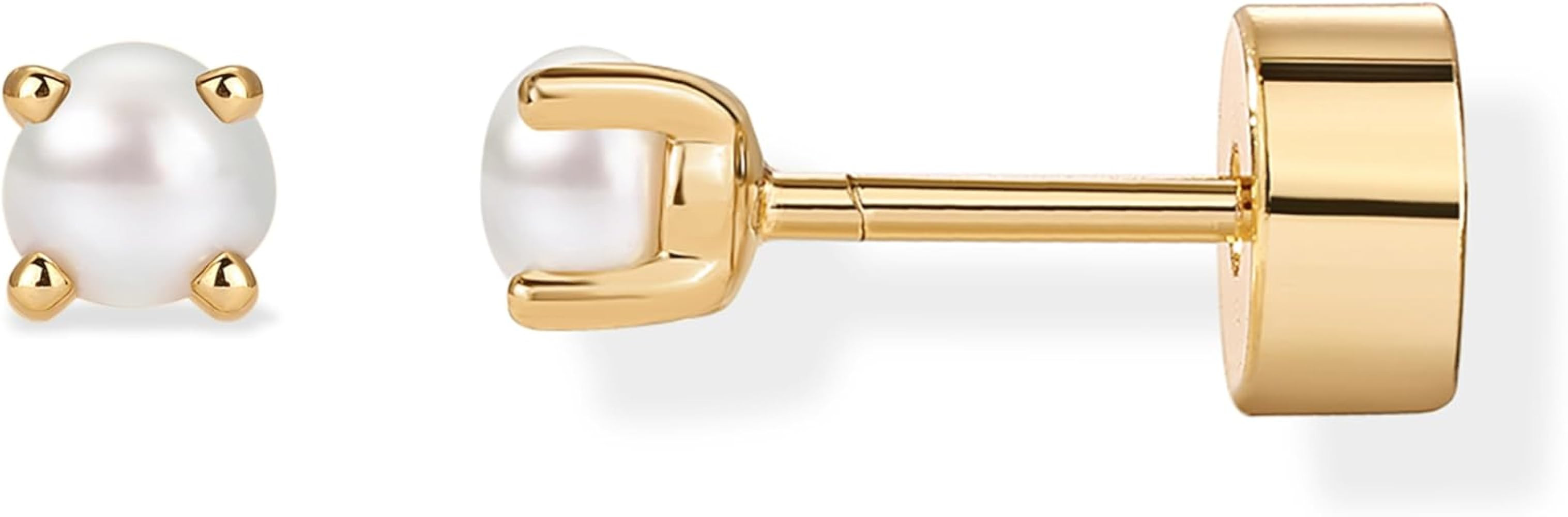 PAVOI 14K Gold Plated 925 Sterling Silver Posts Mini Stud Flat Back Earrings for Women | Helix Ca... | Amazon (US)